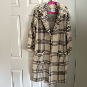 NWT softest plaid heavy long "Munich plaid" jacket